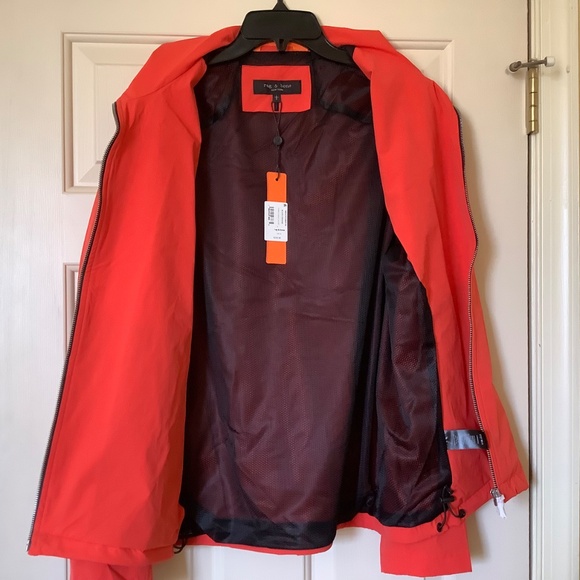 Rag & Bone Pursuit Grant Jacket Blood Orange SZ Large - Picture 9 of 16